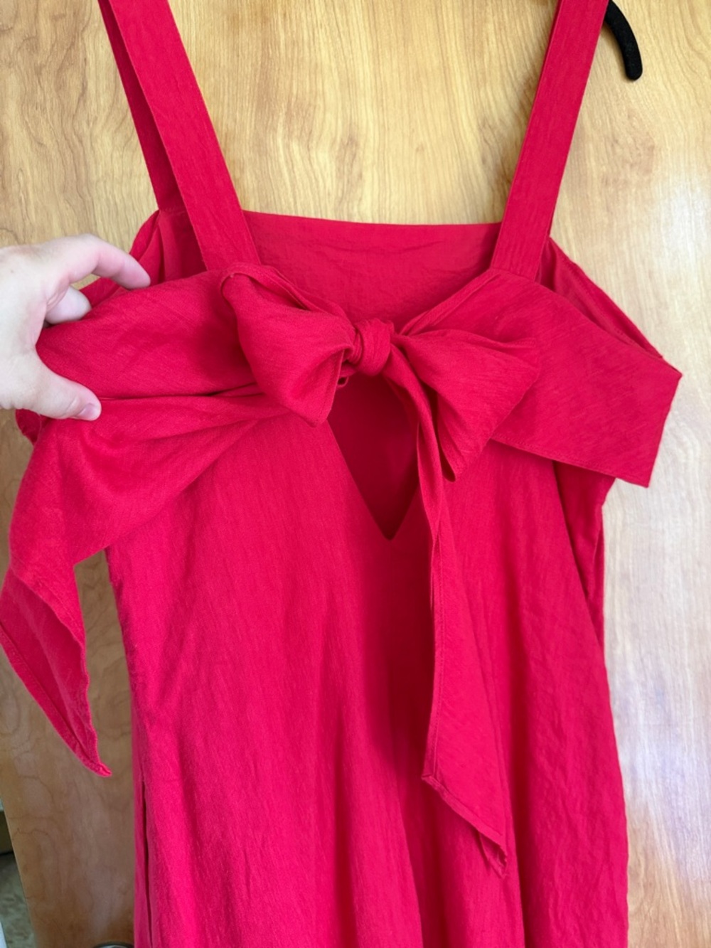 Magaschoni Red Ruffle-Trim Maxi Dress - Picture 4 of 5